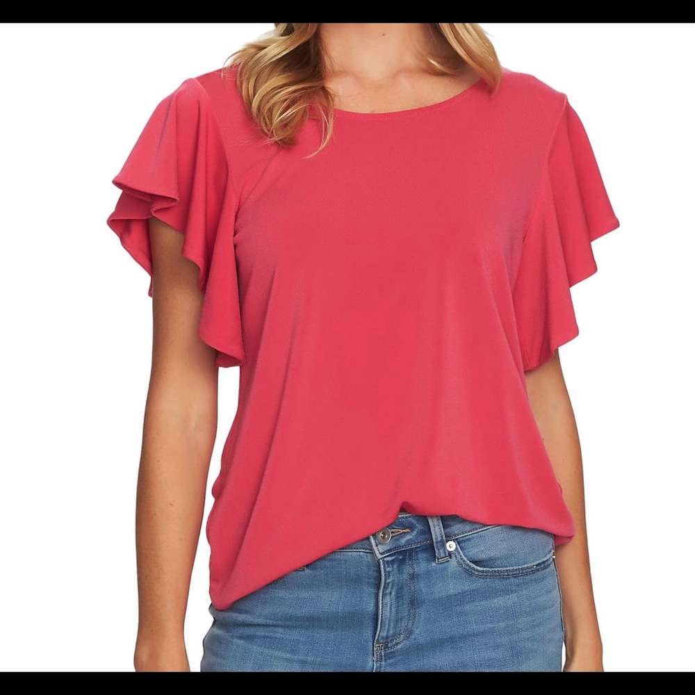 Cece Ruffle Sleeve Tie Back XL